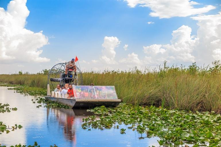 Airboat in Everglades