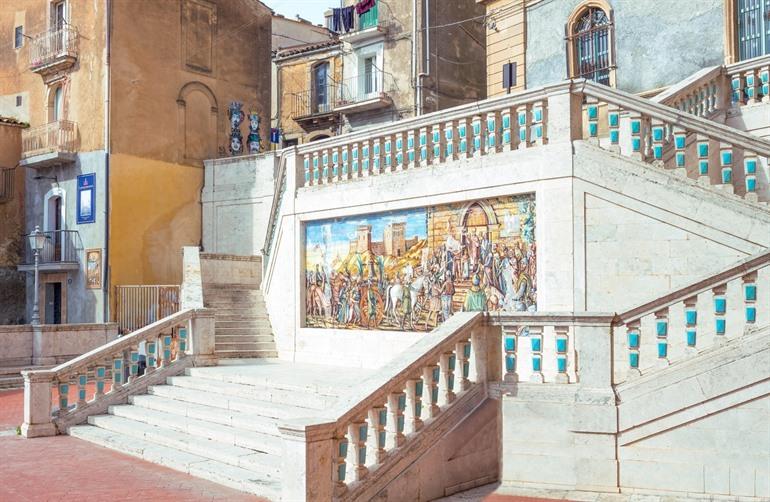 Caltagirone, ceramics at St. Maria Del Monte church