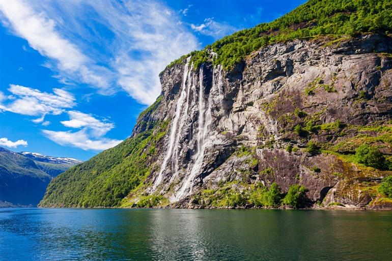 Geirangerfjord Seven Sisters waterfall