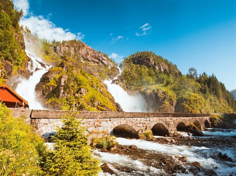 Latefossen waterfall