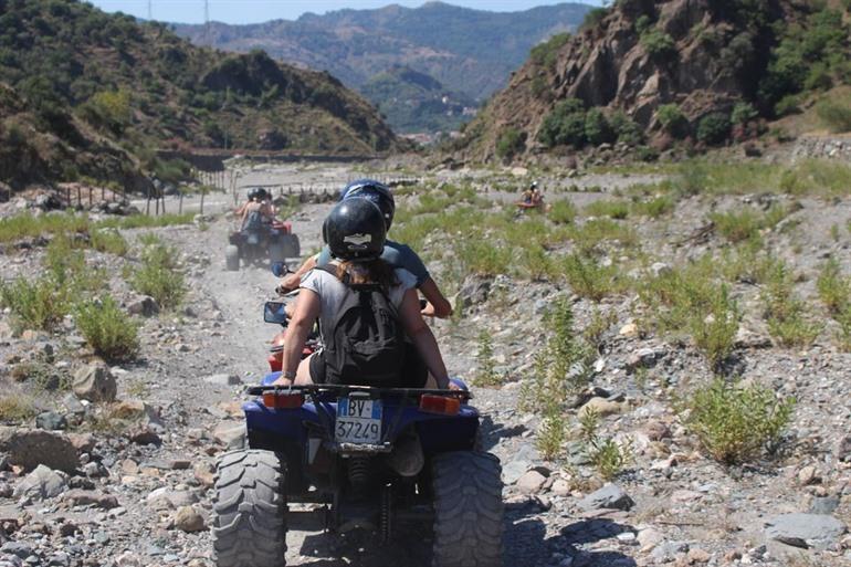 Riding a quad on Mount Etna