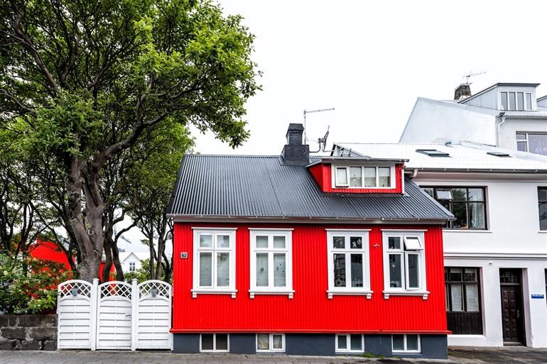 The bright coloured houses Reykjavik